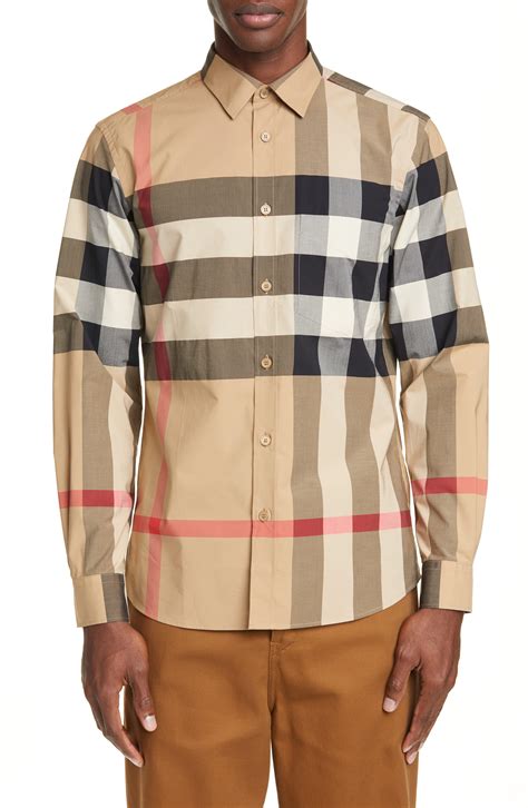 burberry button down shirt men|burberry button up men.